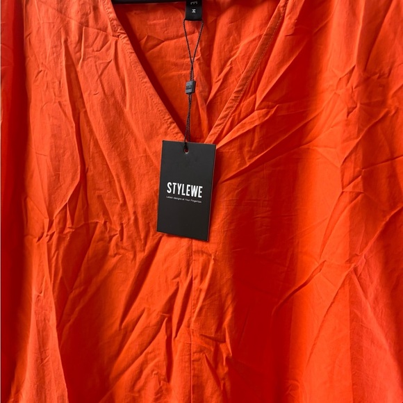 STYLEWE Orange Tiered Ruffled Sundress - Picture 2 of 2